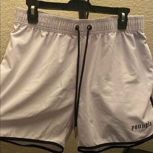 YoungLA White Athletic Shorts
